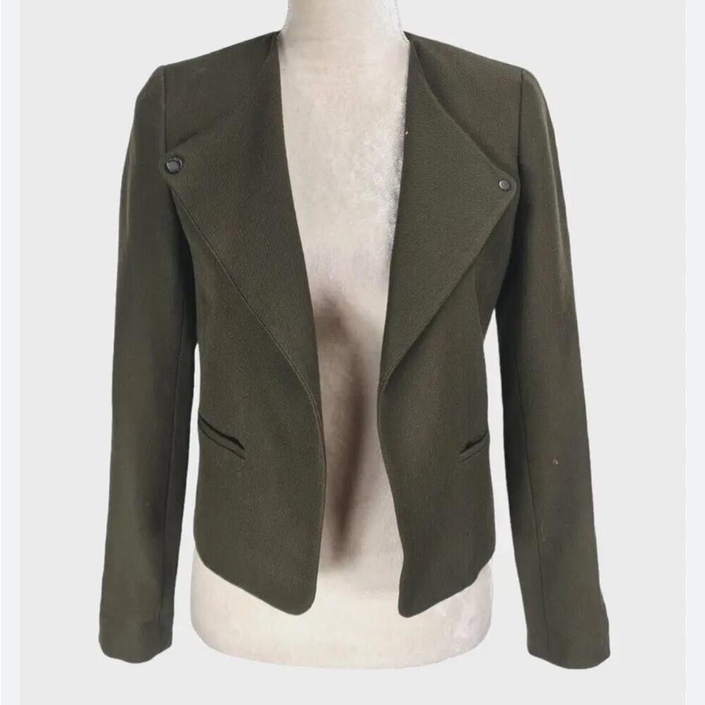Vince Olive Green 100% Wool Blazer Jacket